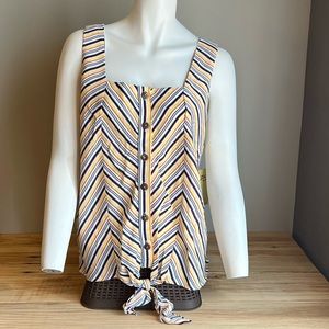 NWT Perceptions striped tank top size small